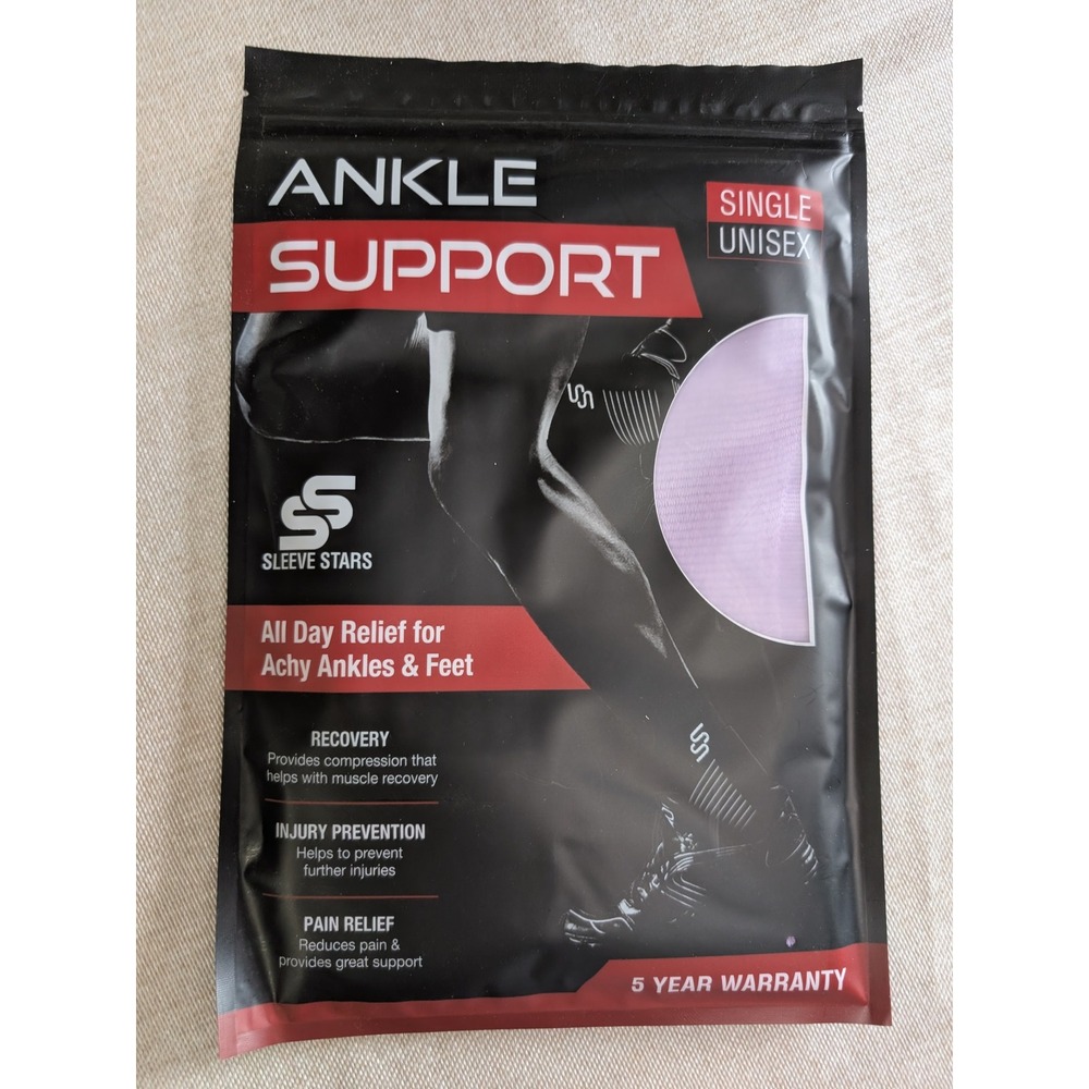 Sleeve Stars Ankle Support Unisex OS Purple Compression Sleeve Plantar Relief